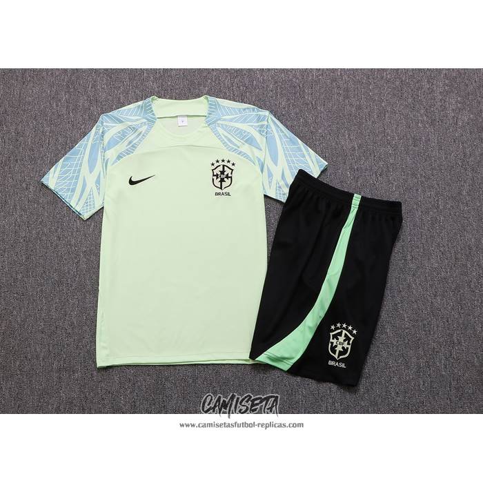 Chandal del Brasil 2022-2023 Manga Corta Verde - Pantalon Corto
